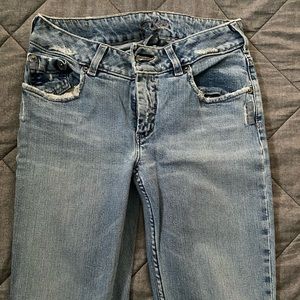 Vintage Silver Brand Distressed Flare-Leg Jeans, size 28